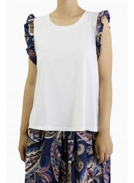 Maglia con volant fantasia "Elivira"